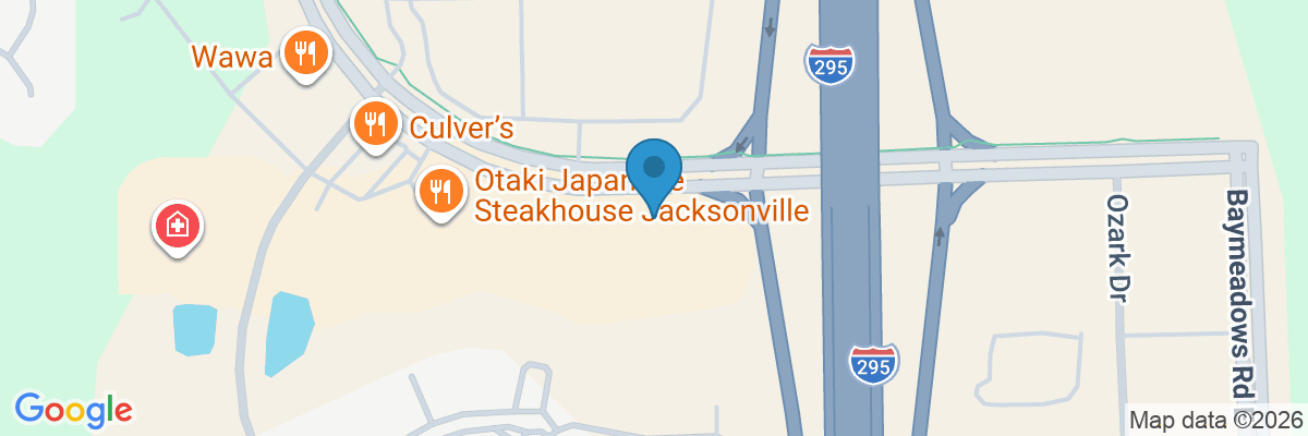 Map showing facility locations