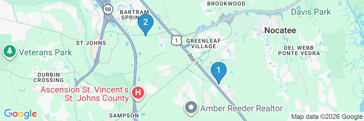 Map showing facility locations