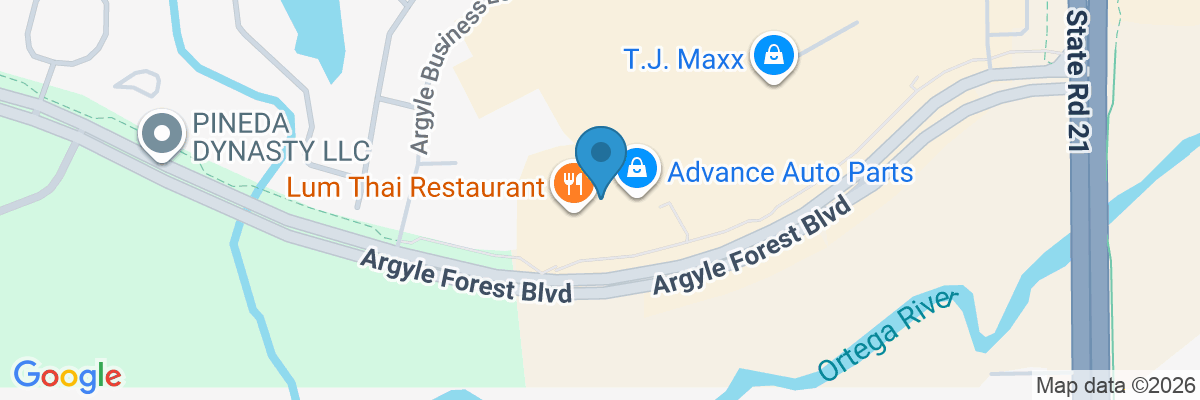 Map showing facility locations