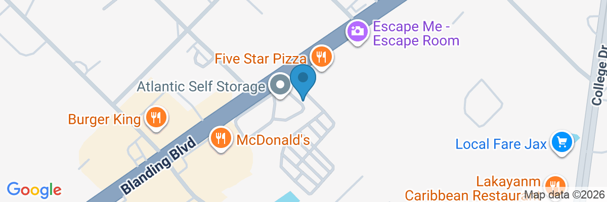 Map showing facility locations
