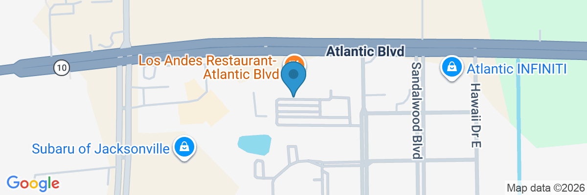 Map showing facility locations