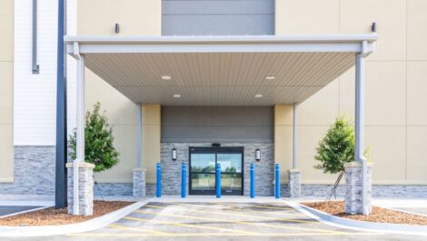 The front of the building at Atlantic Self Storage in Jacksonville, Florida