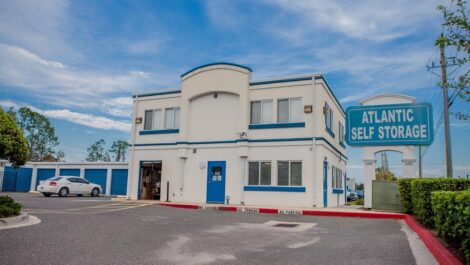 Front entrance and parking space at SR 200 Atlantic Self Storage