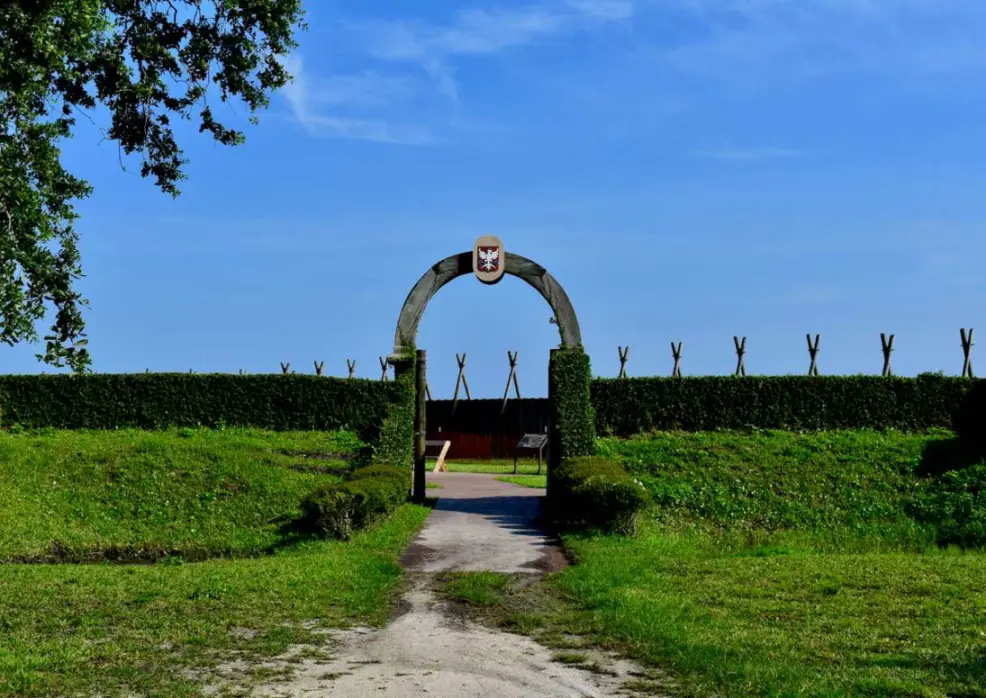 The entry to the Fort Caroline National Monument at the Timucuan Ecological and Historic Preserve in Jacksonville, FL.