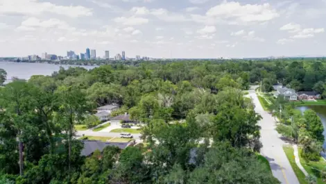 Aerial View of Jacksonville, Florida Neighborhoods and Skyline