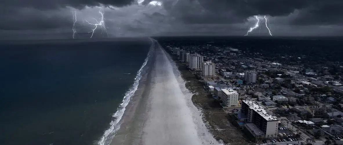 Storm in the coast of Florida