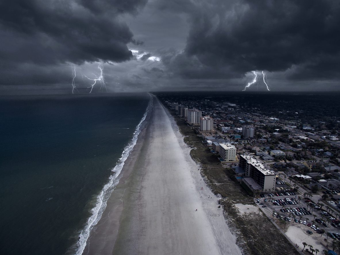 Storm in the coast of Florida