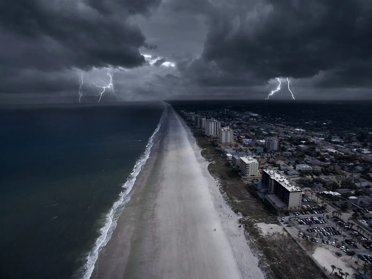 Storm in the coast of Florida