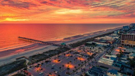 Jacksonville Beach, Florida at Sunrise