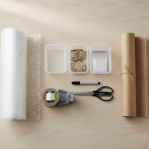 Storage packing supplies.